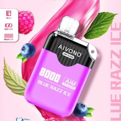 Aivono AIM CLEAR 8000 Blue Razz Ice - T86D6202 Aivono Vape Review