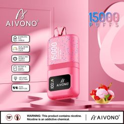 Aivono AIM magic 15000 Strawberry Ice Cream - T86D666 Aivono Vape Review
