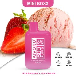 Aivono AIM MINI BOXX 600 Strawberry Ice Cream - T86D6232 Aivono Vape Australia