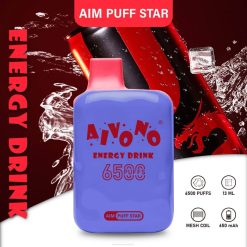 Aivono AIM PUFF STAR 6500 Energy Drink - T86D6293 Aivono Puffs