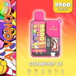 Aivono AIM TANK 9500 Strawberry Ice - T86D638 Aivono Vape Review