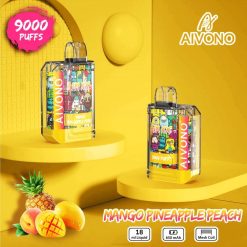 Aivono AIM XXL 9000 Mouth Sticker Transparent Mango Pineapple Peach - T86D649 Aivono Puffs